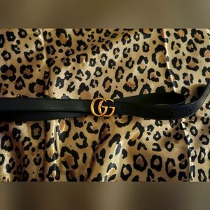 Gucci leather belt Black size 34